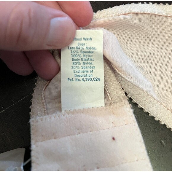 Vintage Nene Nursing Bra Womens 34C Ivory Lace Sheer Mesh Underwire Made USA 80s - Picture 6 of 6